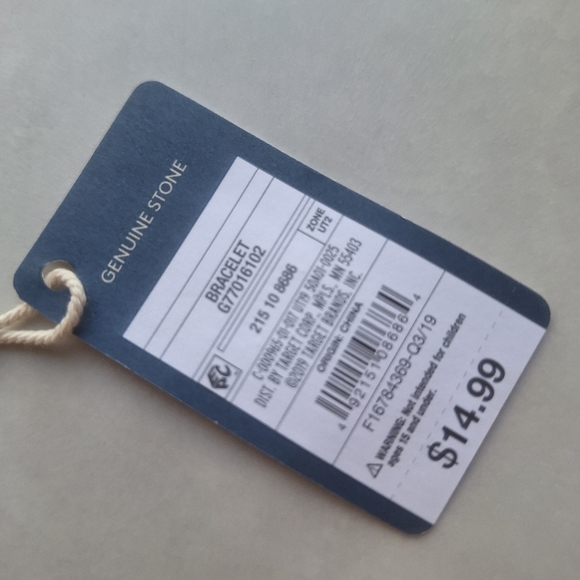 Universal threads genuine Stone gold tone elastic bracelet - Picture 3 of 6